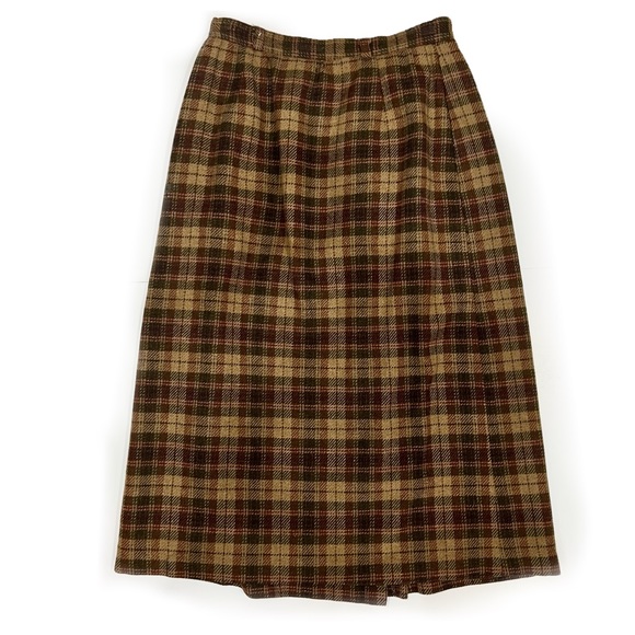 HARVE BERNARD PLAID TARTAN SKIRT VINTAGE - Picture 1 of 4